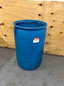lot 120 image: ULINE 55GAL Plastic Blue Drum