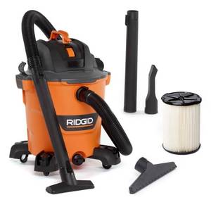 lot 144 image: RIDGID 12 Gallon 5.0 Peak HP NXT WetDry Shop Vacuum with Filter, Locking Hose and Accessories