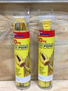 lot 134 image: Lot of 2 - C.H. Hanson 10 pack of carpenters pencils with sharpener