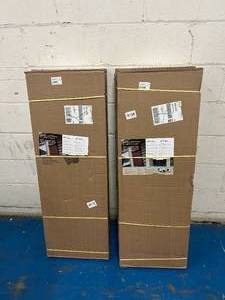 lot 192 image: PLY GEM Lot of 4 Boxes of- 15 in. x 47 in. Polypropylene 4-Board Closed Board and Batten Shutters in Black (2 shutters per box)