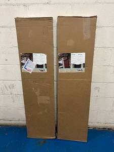 lot 193 image: PLY GEM Lo tof 2 Boxes of- 15 in. x 59 in. Open Louvered Polypropylene Shutters in Black (2 shutters per box)