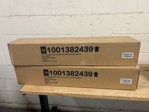 lot 195 image: 2 Cases of- White Cordless Light Filtering Vinyl Mini Blinds with 1 in. Slats - 35 in. W x 64 in. L (6 per case)