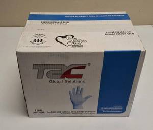 GLOBAL SOLUTIONS -TAC BRAND- POWDER Free Blue Gloves (10 Boxes) SIZE L