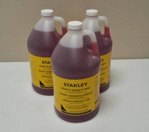 Stanley- (3)   1 Gallon Jugs of Stanley Vehicle Wash & Wax Pressure Washer Detergent