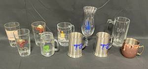 lot 35 image: Lot of Various Beer Glasses, Mugs and a Moscow Mule Mug