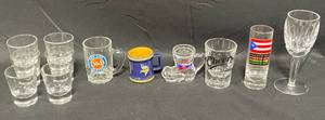 lot 36 image: Lot of 12 Various Shot Glasses inc MN Vikings