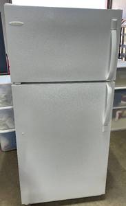 lot 1 image: Frigidaire 18.2 Cu. Ft. Top Mount Refrigerator - White - Excellent Condition