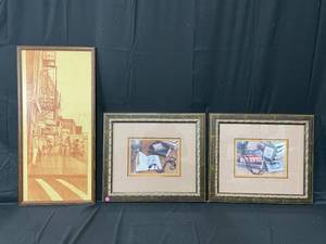 lot 16 image: Set of Framed Pictures from Schneidermans - A Chapter in Time and Pages of the Past and Street Scene Picture