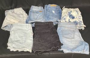 lot 128 image: Lot of Girls Jean Shorts - Various Sizes, Brands and Colors