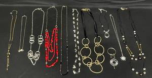 lot 153 image: Lot of Bold and Statement Costume Jewelry Necklaces - Variety of Lengths, Colors and Styles