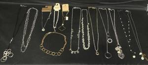 lot 154 image: Costume Jewelry Necklaces - Variety of Colors, Styles and Lengths. Used and Unused - Excellent Condition.