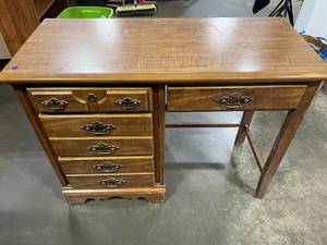 lot 211 image: VTG Wooden Desk - Excellent Condition for Age