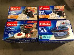 lot 6 image: Lot of O-Cedar EasyWring Microfiber Spin Mop with Bucket System Customer Returns See Pictures