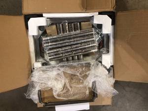 lot 21 image: VEVOR Kitchen Prep Table 24 x 18.1 x 33.9 in. Stainless Steel Rolling Table with Wheels and Brake Kitchen Utility Table,Silver Customer Returns See Pictures