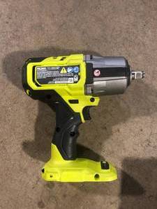 lot 32 image: RYOBI ONE HP 18V Brushless Cordless 4-Mode 12 in. High Torque Impact Wrench (Tool Only)  Customer Returns See Pictures