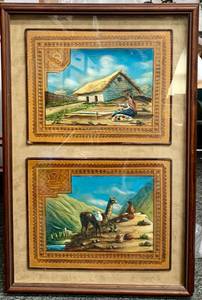 Peru Framed Leather ART