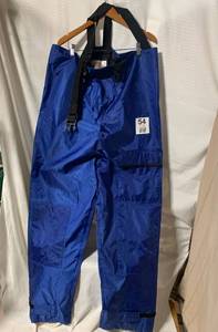Weather Rite Foul Weather Blue Gear Suspendered Mens Pants - Size Lg