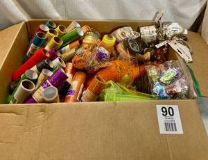 Box of Crafting Items (Ribbons-Bells-Streamers)