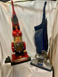 2 Vacuums Kirby works Needs Cleaning Elite chipped handle on empty container  part