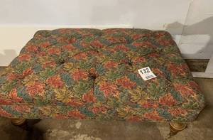 Big Ottoman 40x 36 Cushioned, Wheeled Footstool, Sitting Ottoman