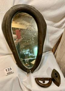 VTG Horse Harness Mirror & Antique Iron
