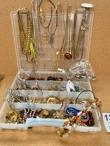 Costume Jewelry Tray Full Necklaces, bracelets, some stamped Jostens,  Guess, PD, Bella Ryan MIX