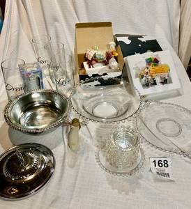 Decor Holy Cow figures VTG Bubble Edge glassware