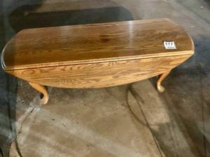 Oak Wood Oval Coffee Table
