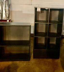 2 Black Shelves