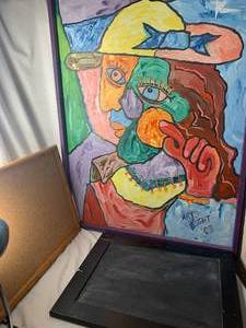 LG Cubism group painting,