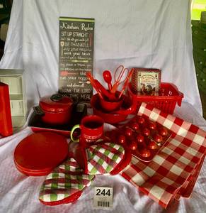 Matching Red Kitchen Items