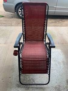 Rust Canvas Lawnchair