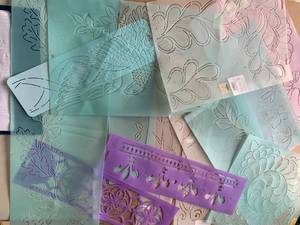 Group Plastic stencils variety