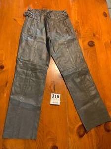Grey Leather pants 28