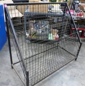 3 tier Wire retail rack 50 inches wide x 22 deep x 45 tall