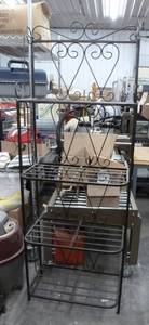 Metal Bakers Rack 70 inches tall x 25 wide x 12 deep