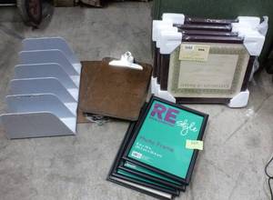 FOUR 8x10 frames, FOUR 8x10 certificate plaques, clipboards and organizer