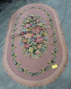 Vintage all wool rug double sided 34x56