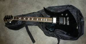Electric guitar with a bit of a Prince vibe to it
