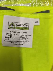 12 Hi vis safety vests size 4-7XL