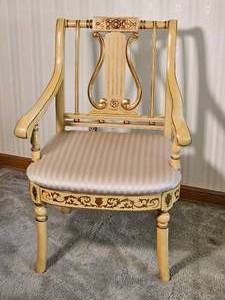 lot 36 image: Fench Provincial Harp-Back Parlor Chair