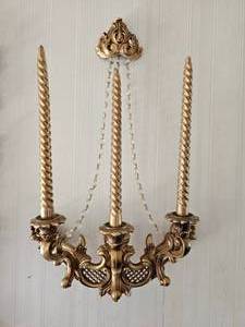 lot 17 image: Beautiful Rococo Sconces & Shelf