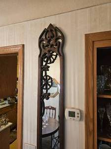 lot 67 image: Vintage Art Nouveau Carved Floral Mirror