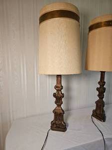 lot 108 image: Vintage Pricket Stick Table Lamp