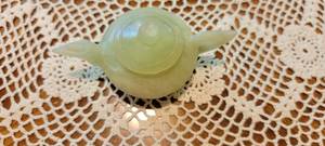 lot 9 image: Petite Carved Jade Tiny Teapot