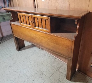 lot 209 image: Mid-Century Vintage Cabinet Headboard
