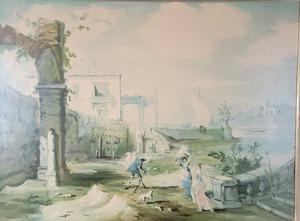 lot 29 image: Classic Romantic Fine Art Landscape Print - Roderic Montegu - Isle of Dreams Series