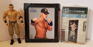 lot 90 image: Lot of 3 John Cena Collectibles