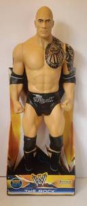 lot 117 image: The Rock Giant Size Replicate WWG Superstar Action NRFB 31