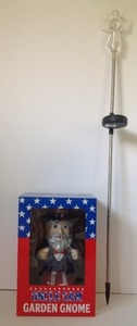 lot 81 image: Uncle Sam Garden Gnome and Solar Garden Light